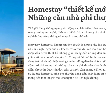 Homestay "thiết kế mới" - Những căn nhà phi thuyền