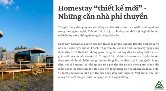 Homestay "thiết kế mới" - Những căn nhà phi thuyền